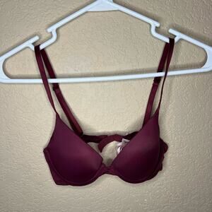 EUC: Maroon PINK Wear Everywhere Push Up Bra - 32A